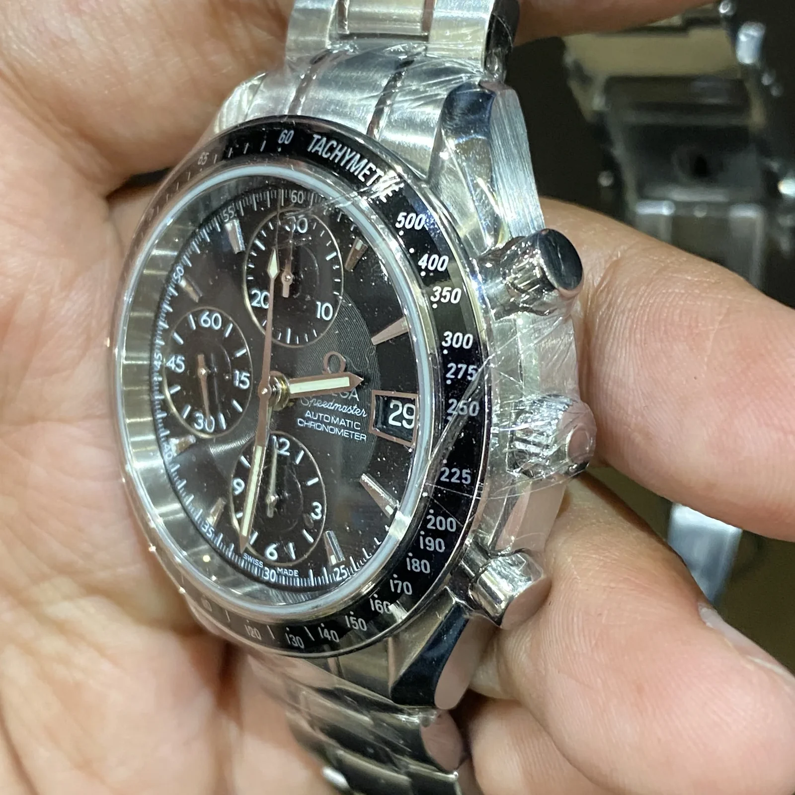 Thumb Speedmaster Date 40 Stainless Steel / Black / Bracelet