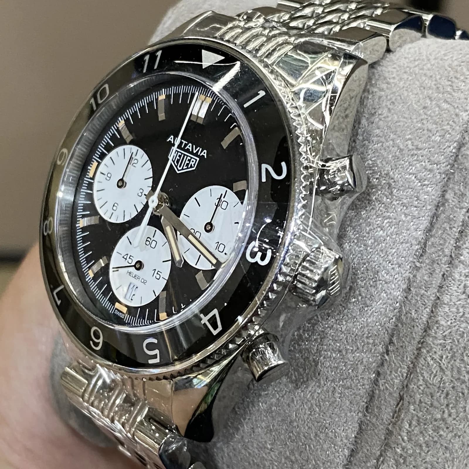 Thumb Autavia Heuer 02 Stainless Steel / Inverted Panda / Bracelet