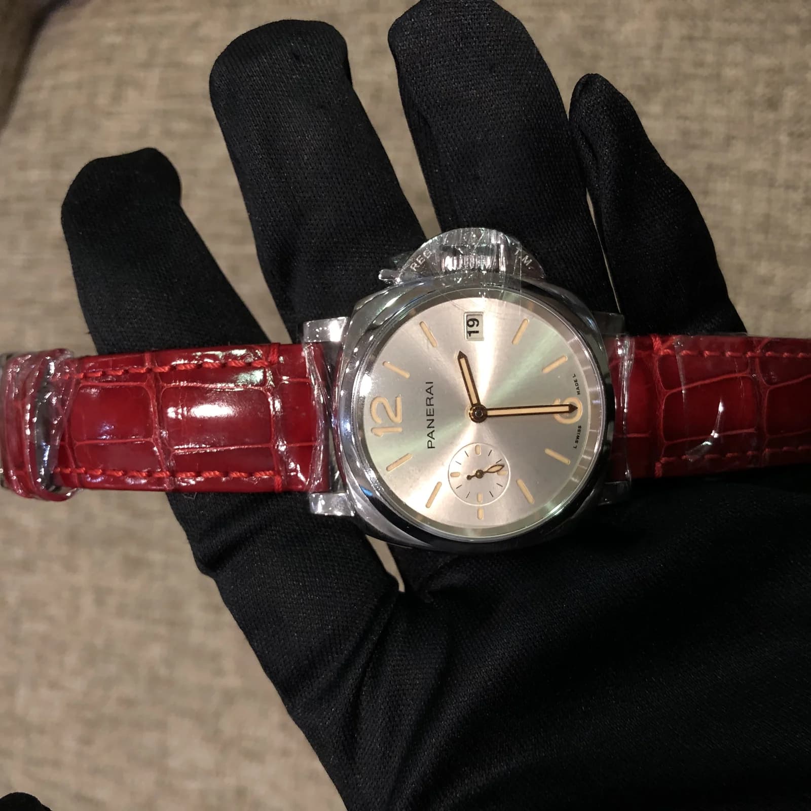 Thumb Luminor Due 38 Automatic Stainless Steel / Silver