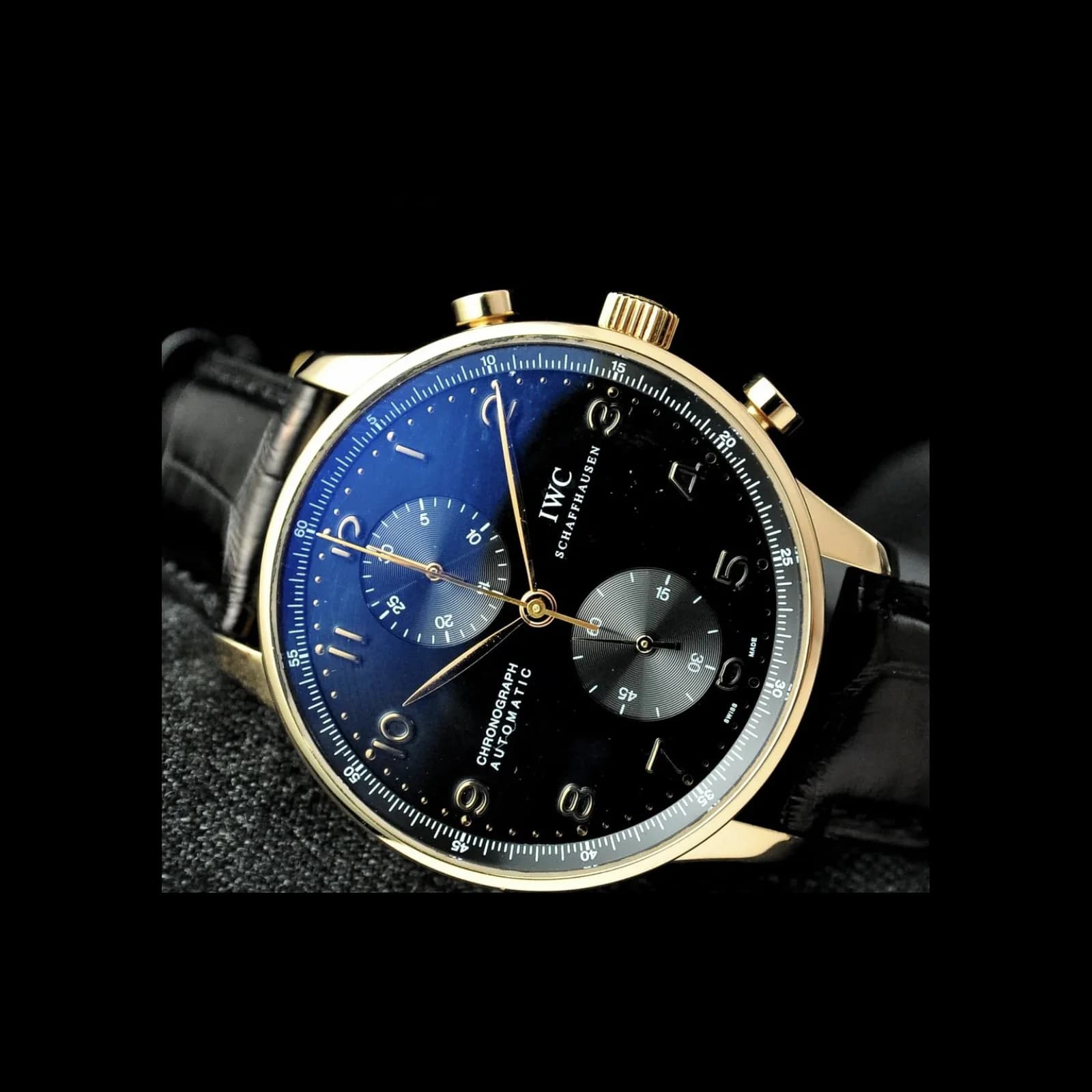 Thumb Portuguese Chrono-Automatic Rose Gold / Black