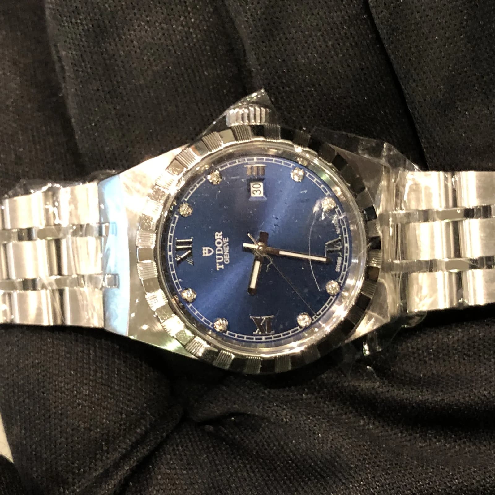 Thumb Royal Date 28 Stainless Steel / Blue - Diamond