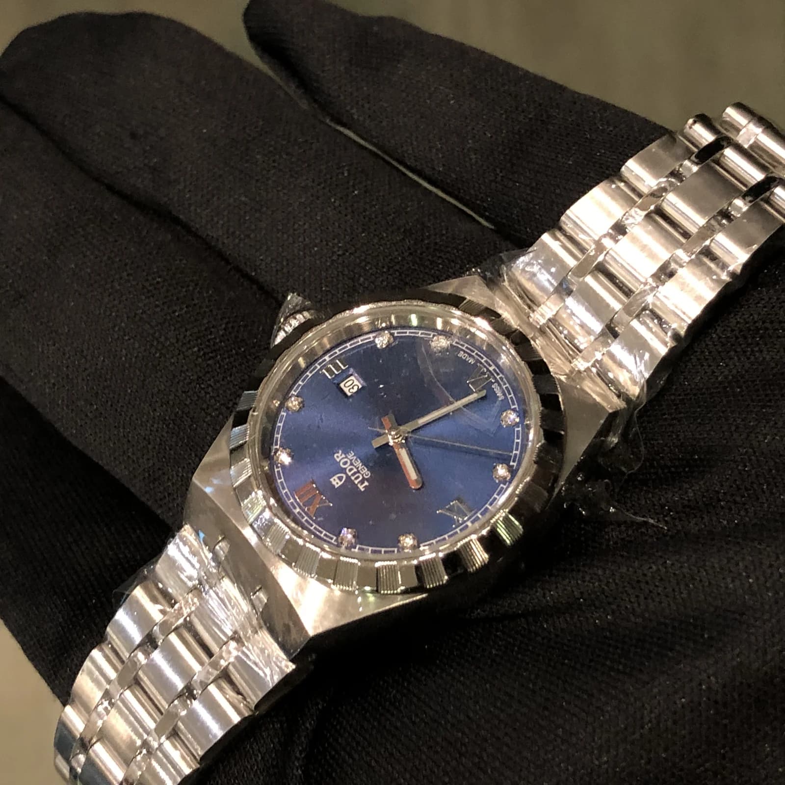 Thumb Royal Date 28 Stainless Steel / Blue - Diamond