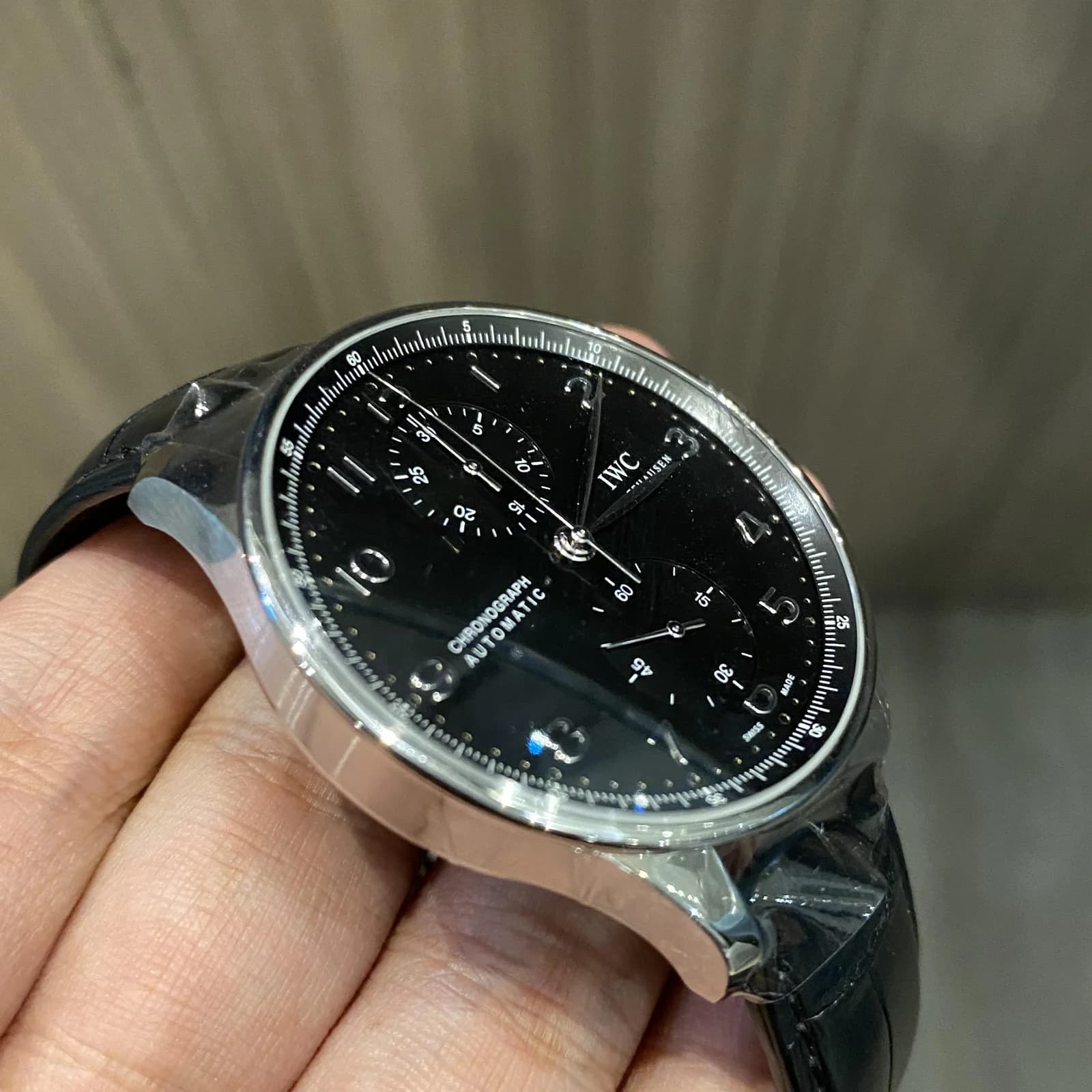 Thumb Portuguese Chrono-Automatic Stainless Steel / Black