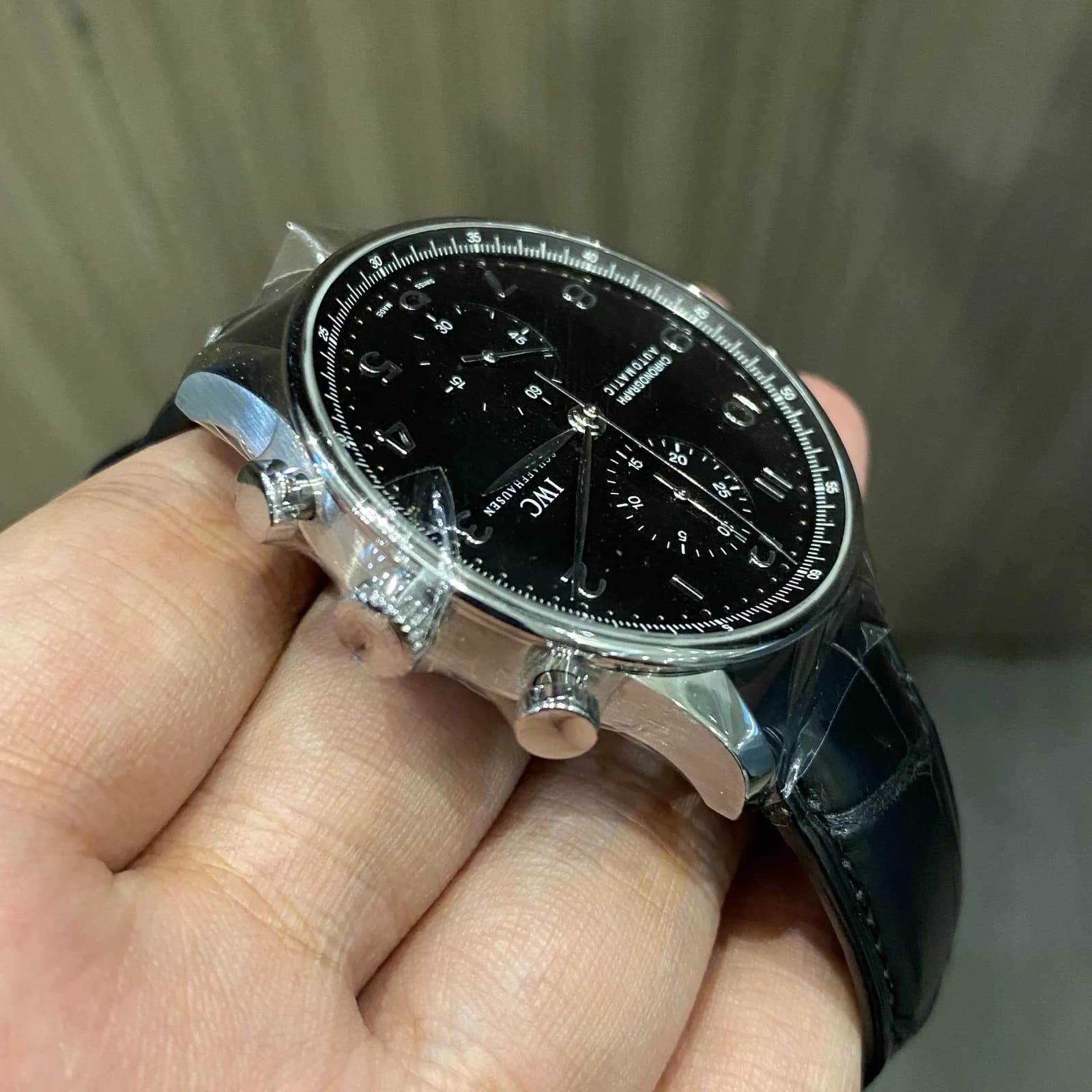Thumb Portuguese Chrono-Automatic Stainless Steel / Black
