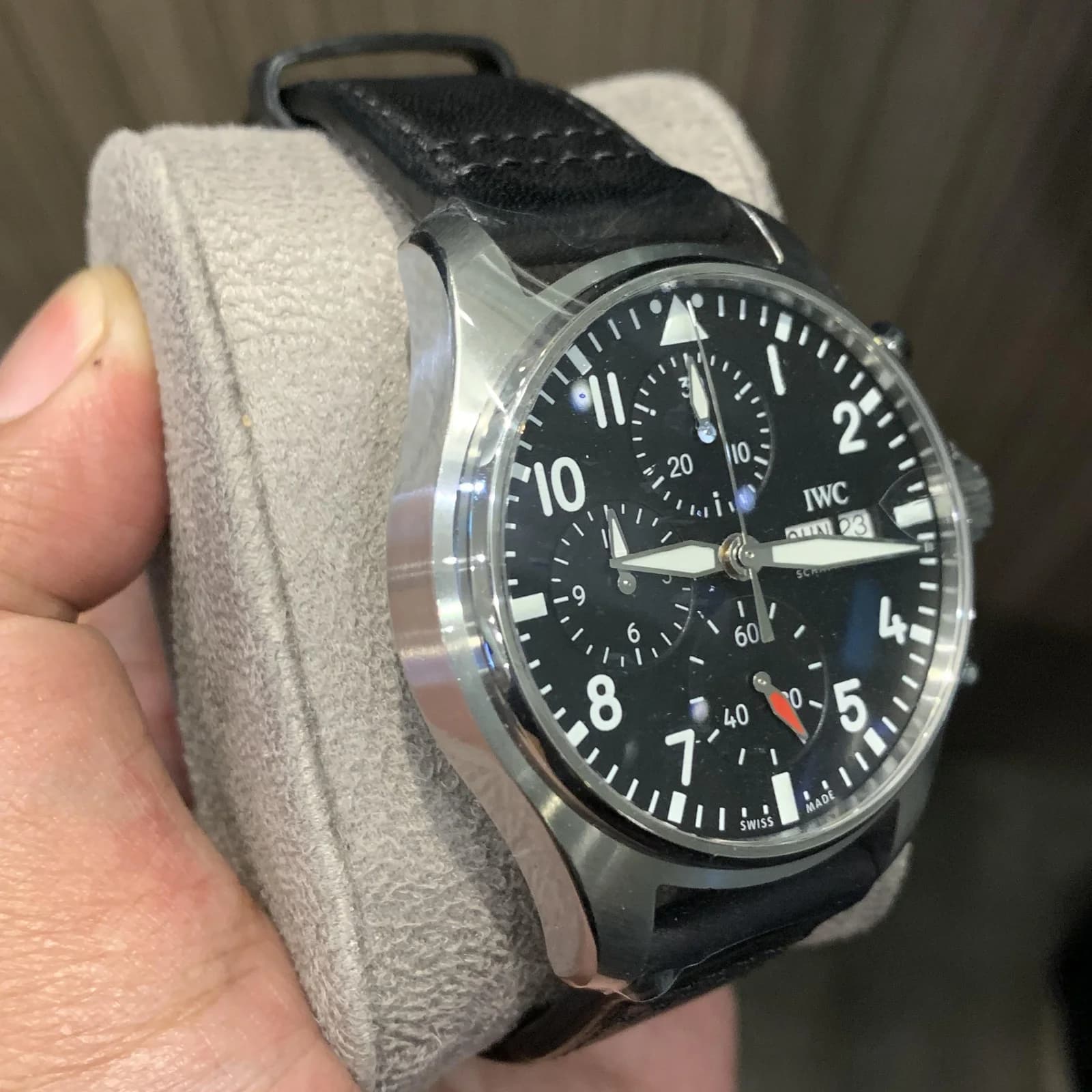 Thumb Pilot's Watch Chronograph 41 Stainless Steel / Black