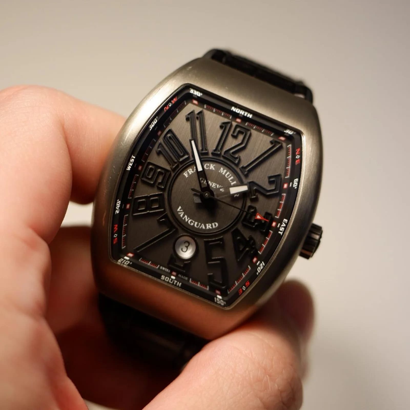 Thumb Vanguard Steel Black Alligator Leather Strap