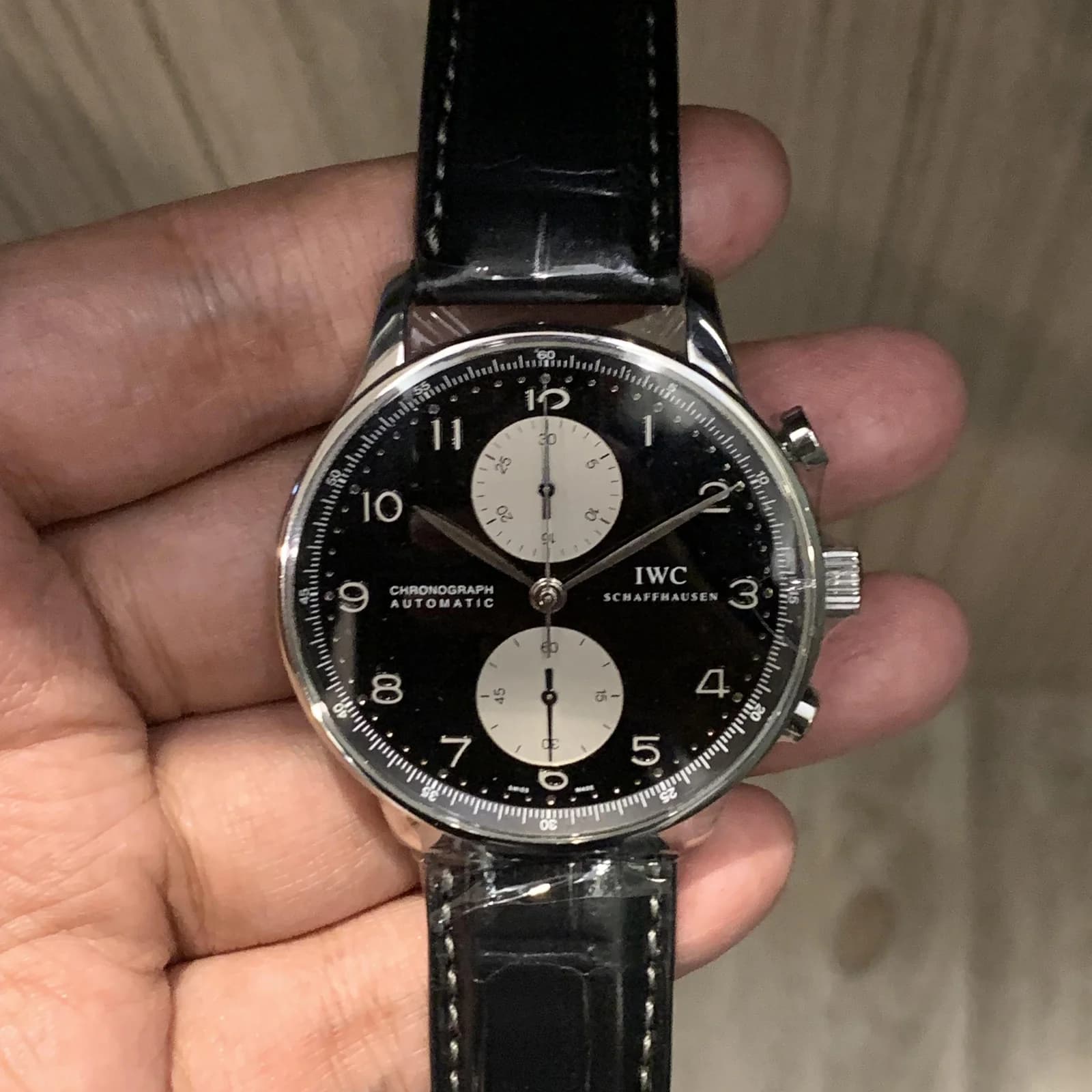 Thumb Portuguese Chrono-Automatic Stainless Steel / Reverse Panda