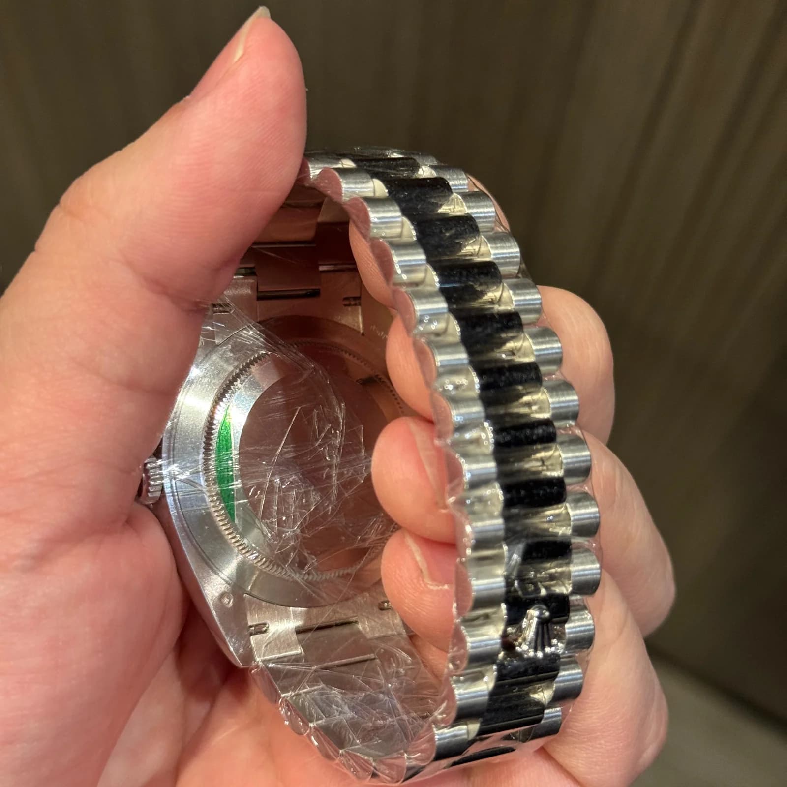 Thumb Day-Date 40 Platinum / Ice Blue Diagonal Diamond