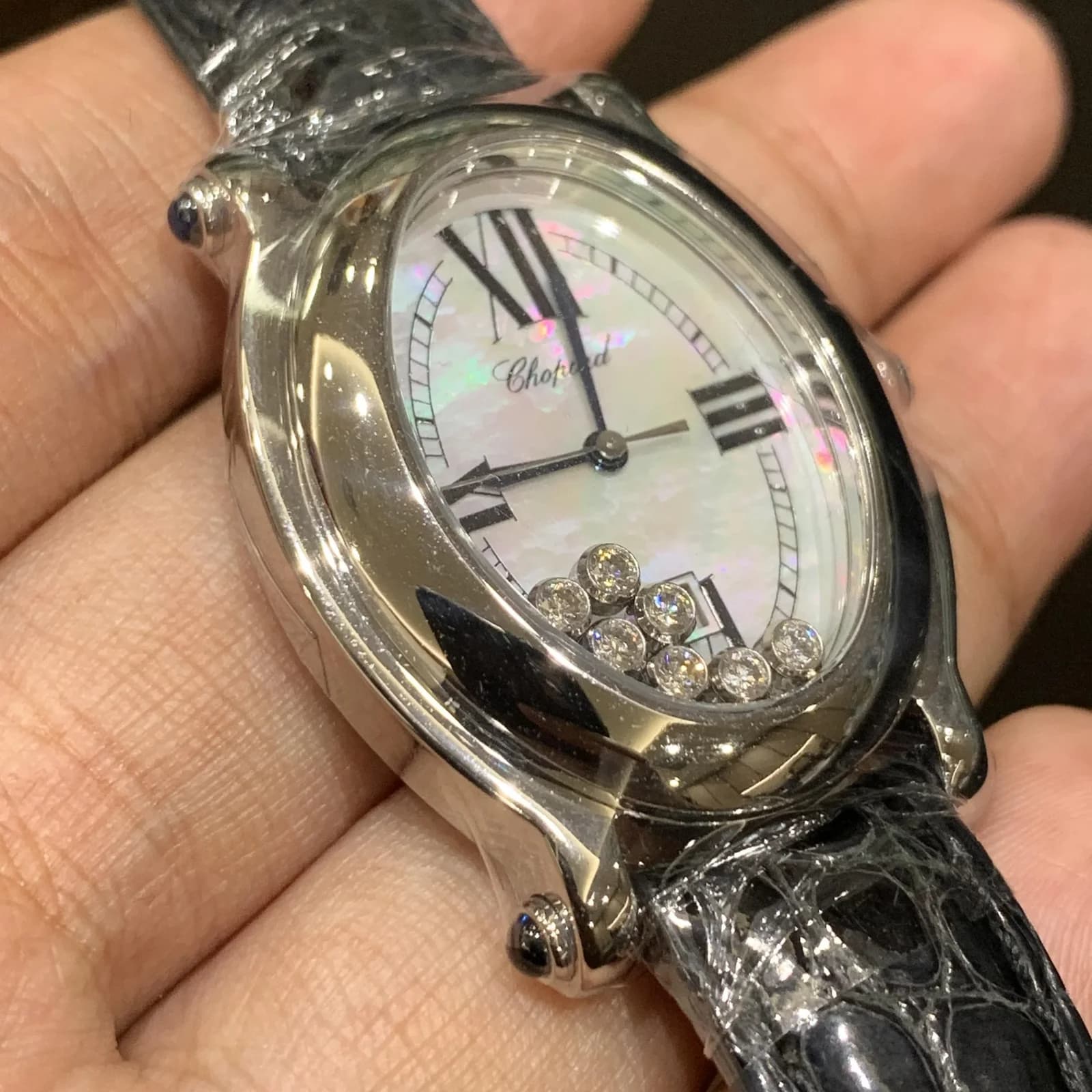 Thumb Happy Sport Oval 7 Diamond / Stainless Steel / Mother of Pearl