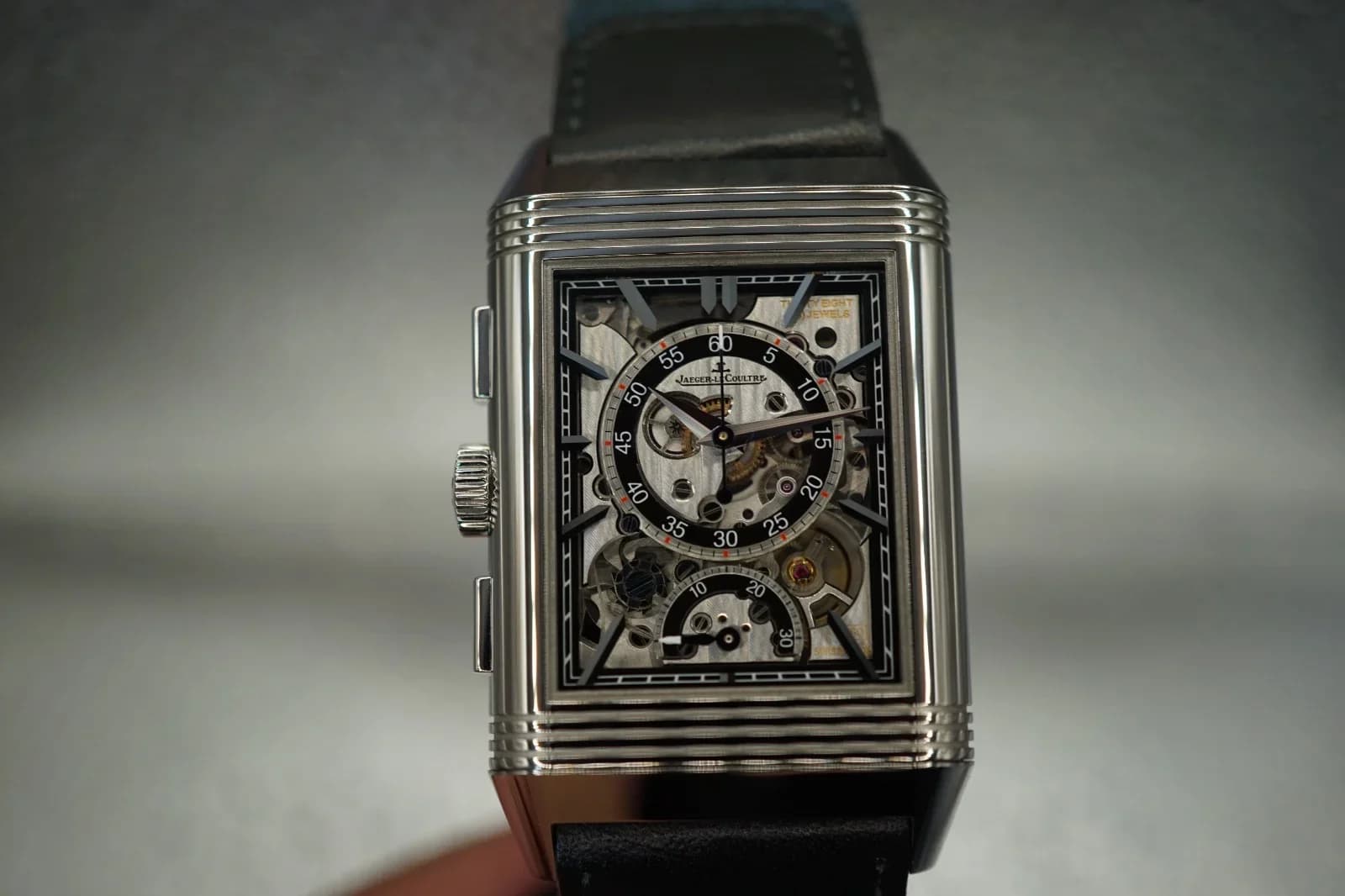 Thumb Reverso Tribute Chronograph Stainless Steel / Blue