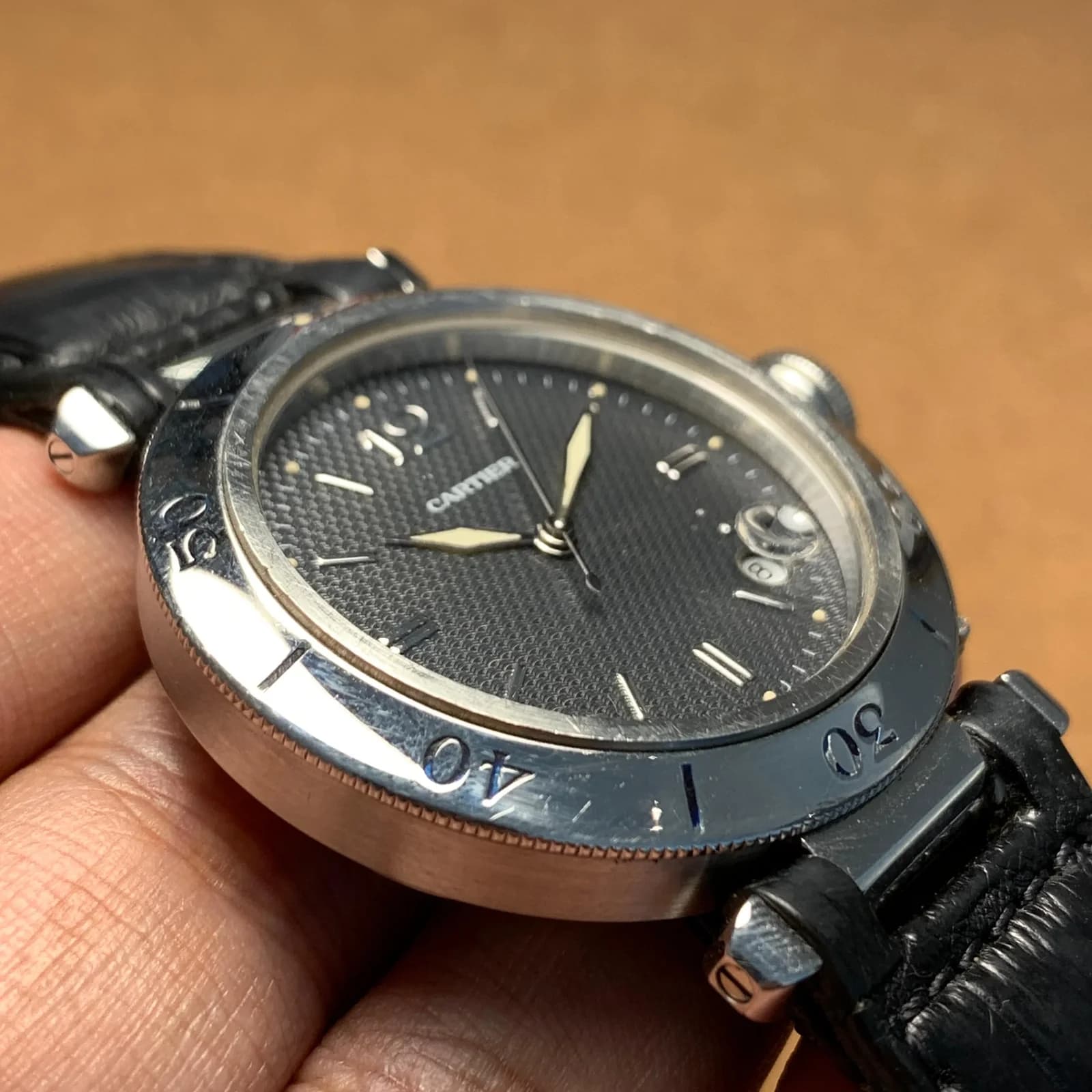 Thumb Pasha 1040 Automatic Stainless Steel / Grey / Strap