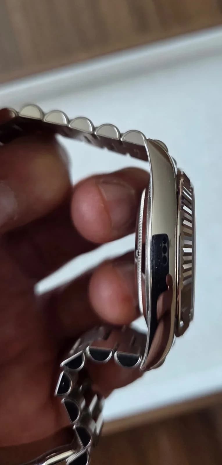 Thumb Day-Date 40 White Gold / Green - Roman
