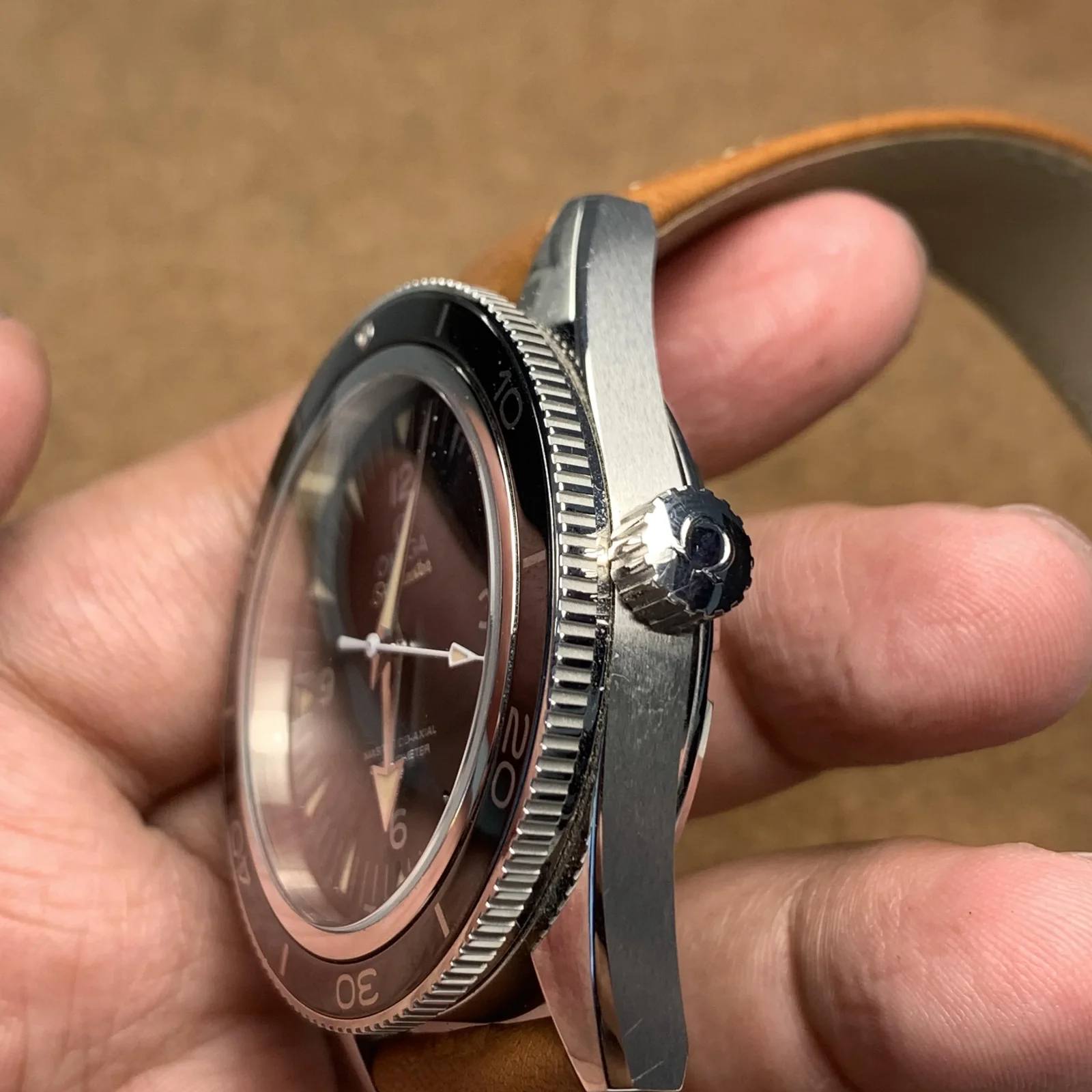 Thumb Seamaster 300 Master Co-Axial Stainless Steel / Black / Strap