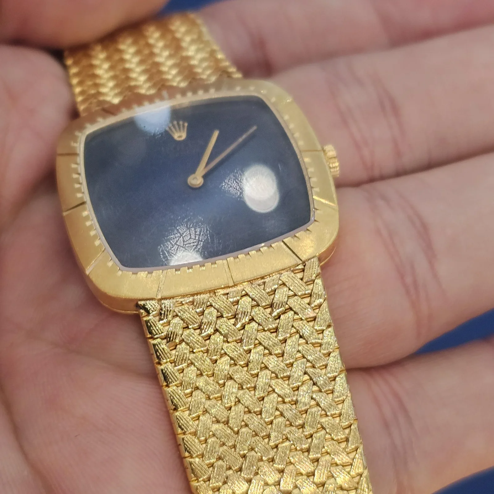 Thumb Cellini 4084 Yellow Gold Integrated Bracelet / Blue Vignette