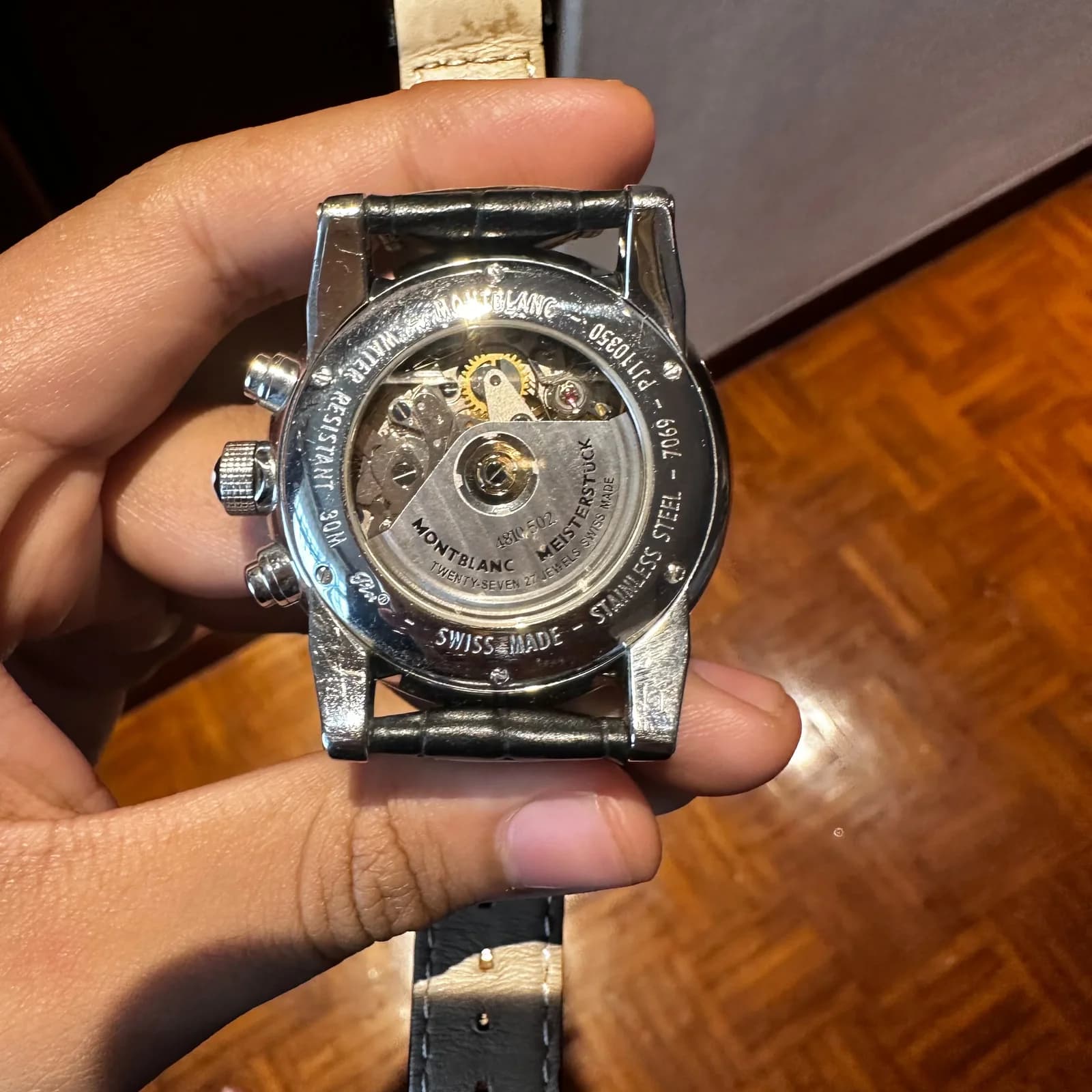 Thumb Timewalker Chronograph Automatic Silver / Red Gold Numerals