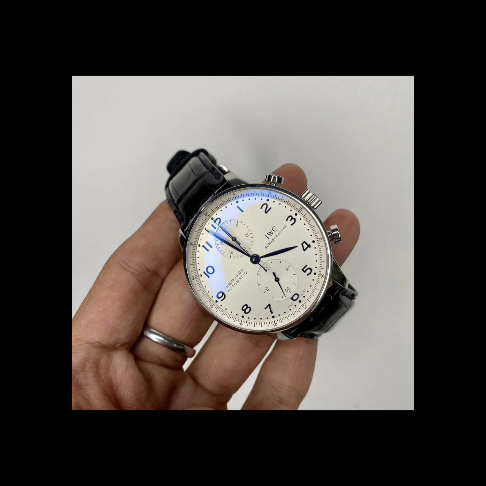 Thumb Portuguese Chrono-Automatic Stainless Steel / Silver