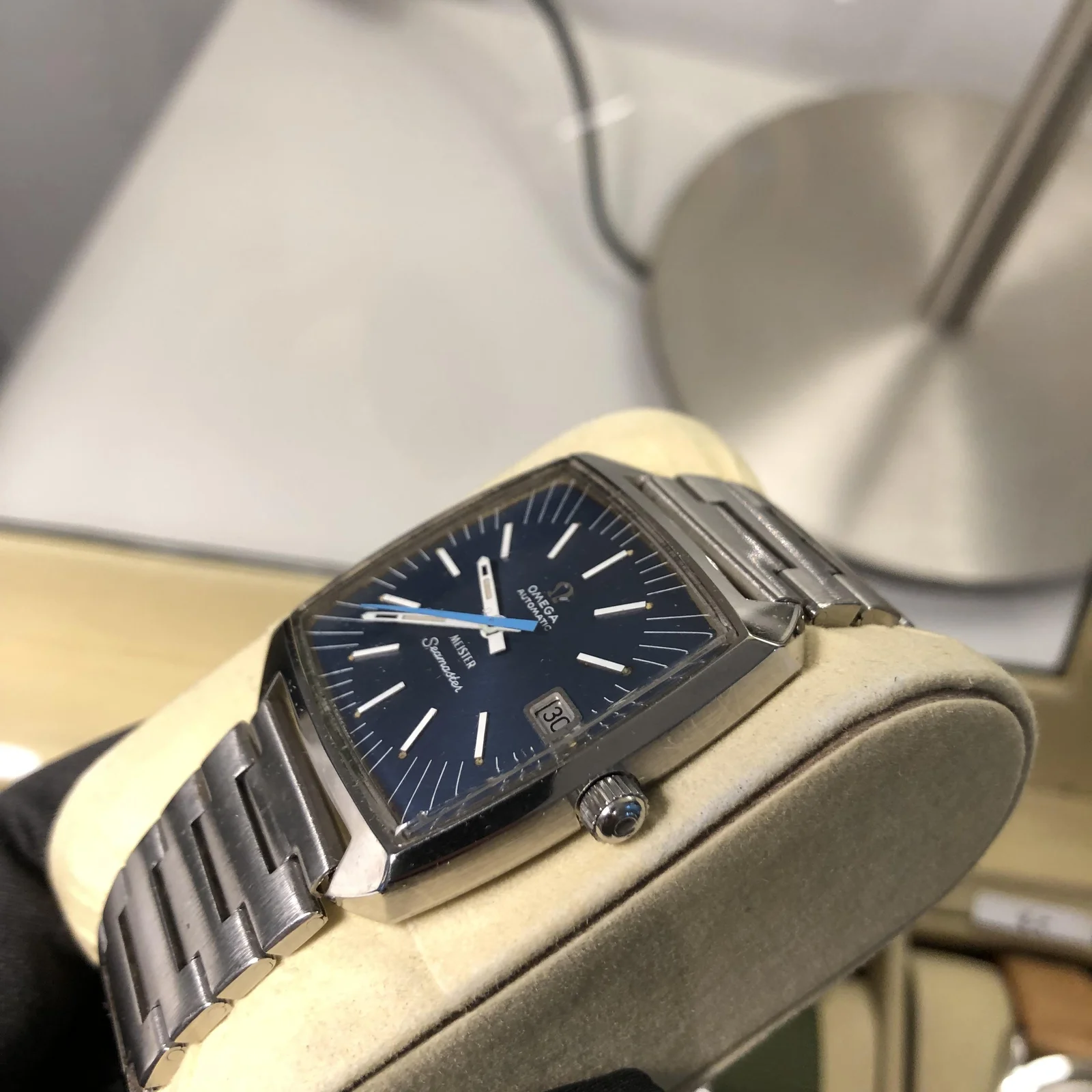 Thumb Vintage Seamaster Compresor Square Blue / Stainless Steel