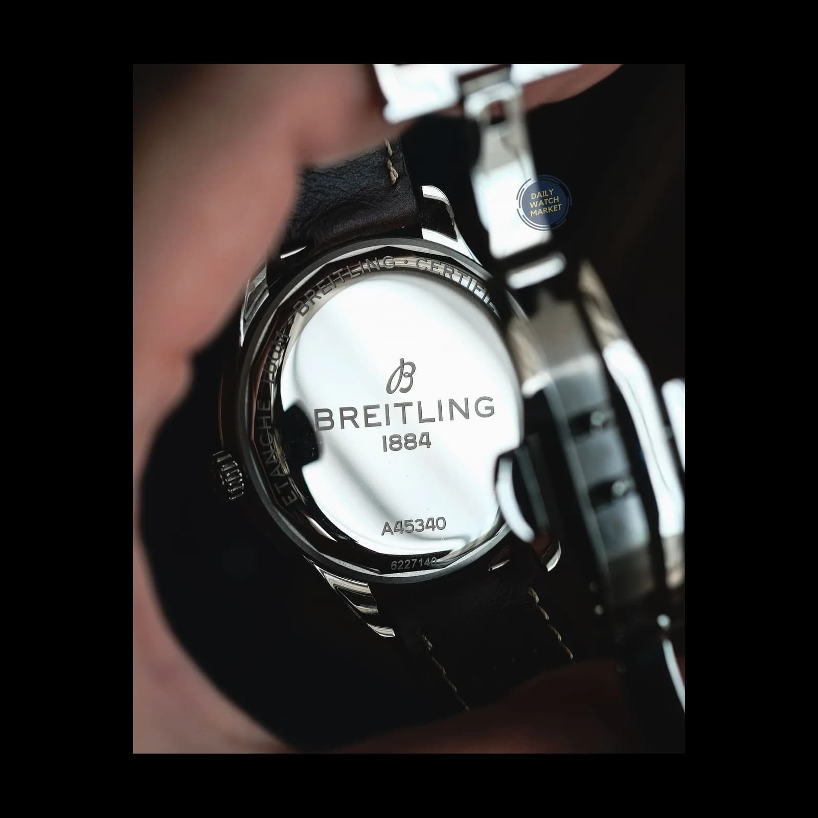 Thumb Premier Automatic Day & Date 40 Stainless Steel / Black / Nubuck Anthracite / Tang