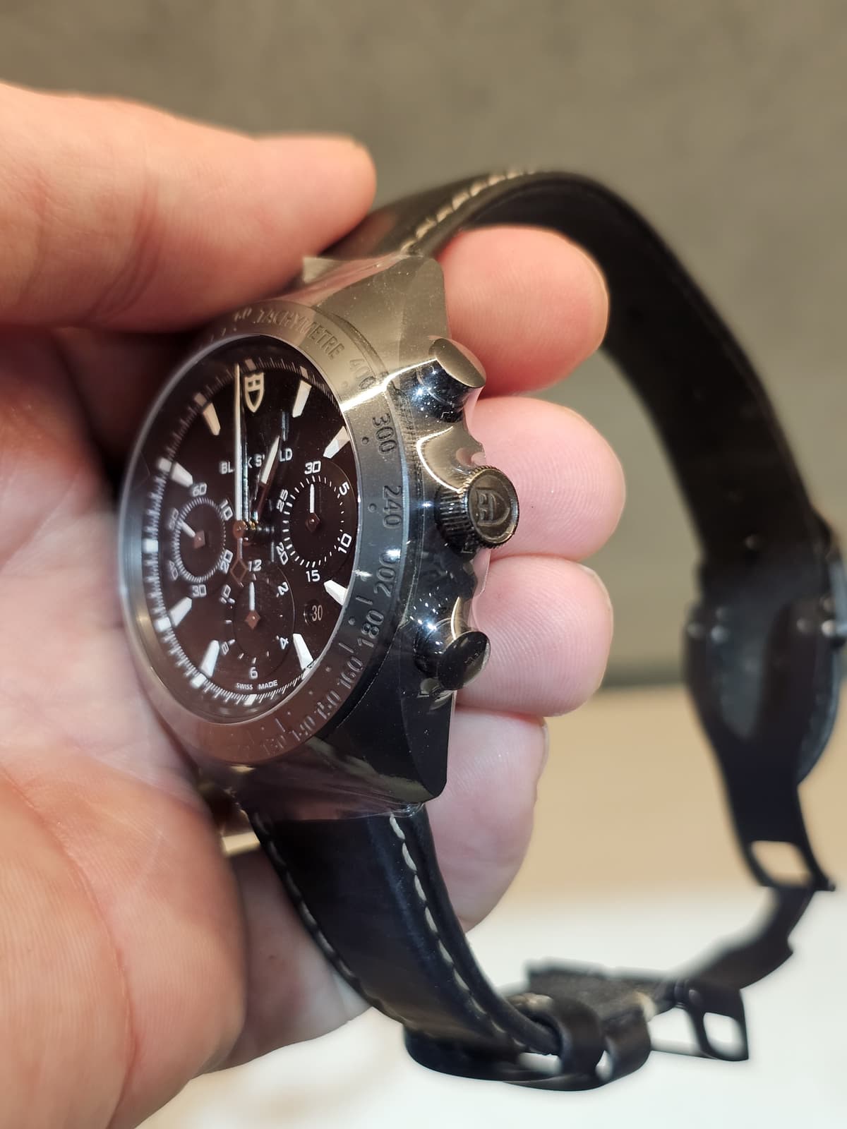 Thumb Fastrider Black Shield Ceramic / Black / Leather