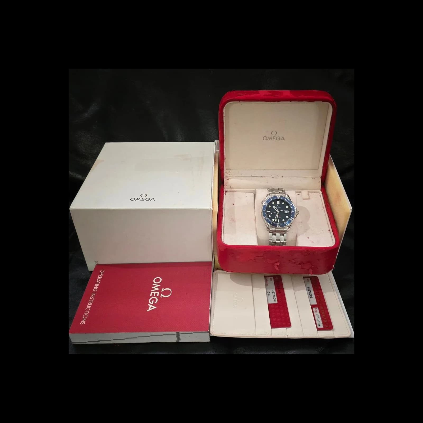 Thumb Seamaster Diver 300M Quartz 41 Stainless Steel / Blue / Bracelet