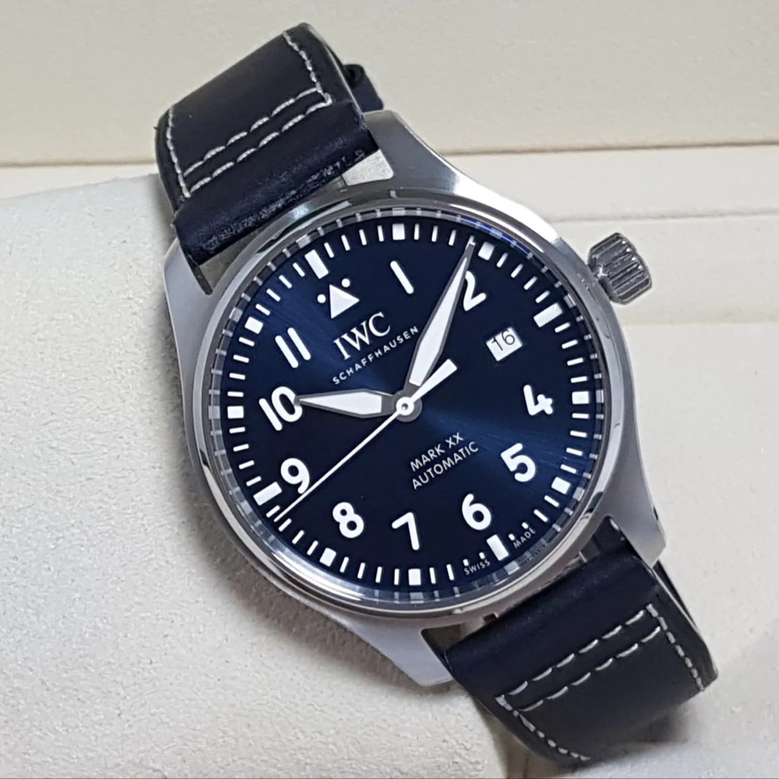 Thumb Pilot's Watch Mark XX Stainless Steel / Blue