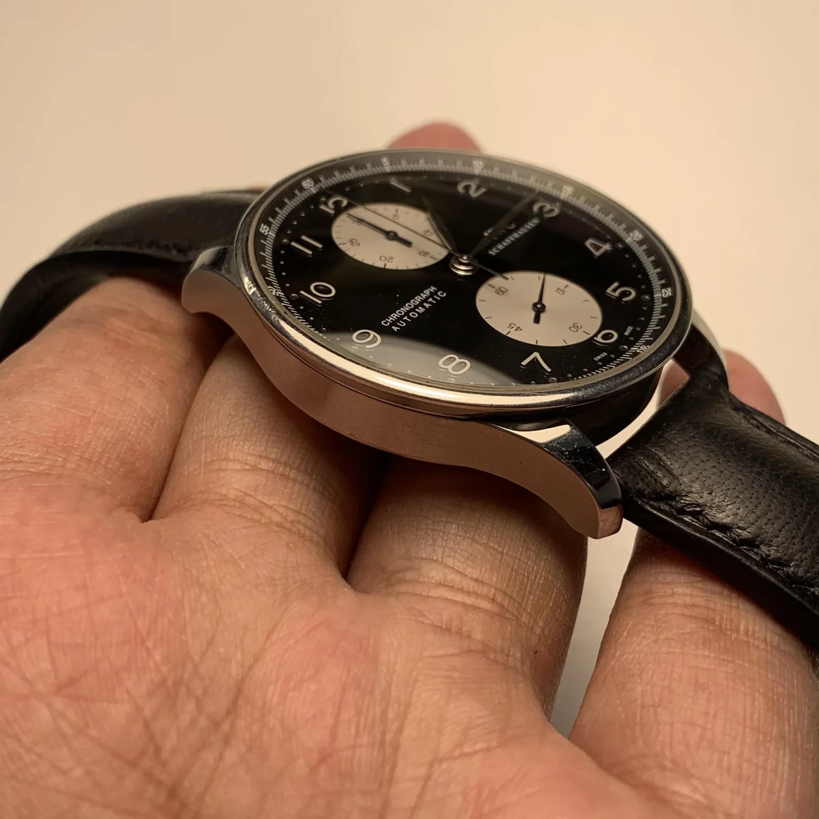 Thumb Portuguese Chrono-Automatic Stainless Steel / Reverse Panda