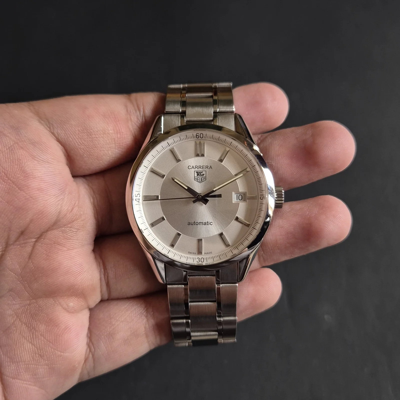 Thumb Carrera Calibre 5 39 Stainless Steel / Silver / Bracelet