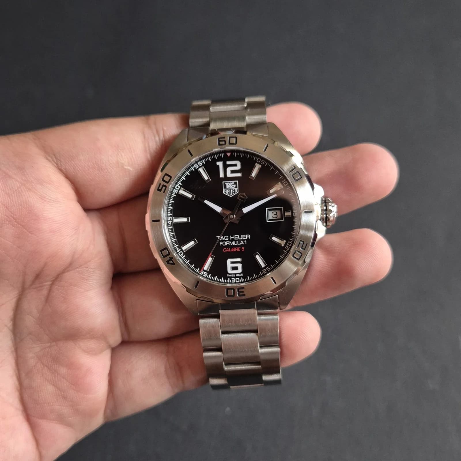 Thumb Formula 1 Calibre 5 41 Stainless Steel / Black / Bracelet