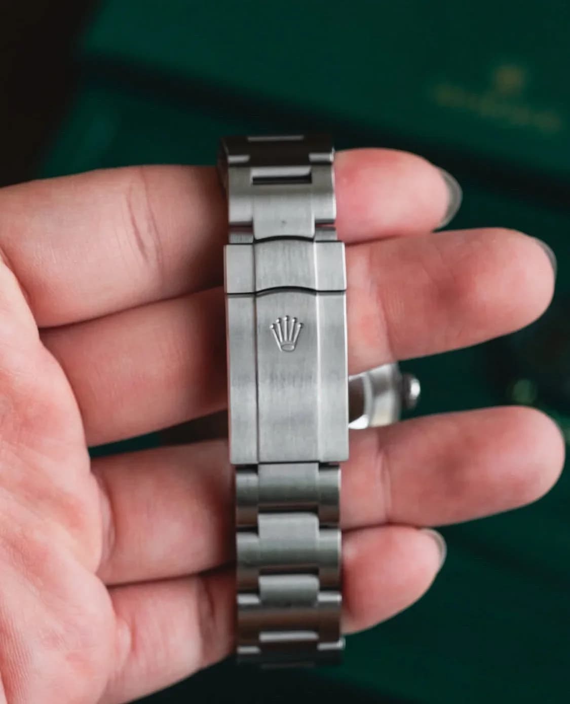 Thumb Oyster Perpetual 41 Stainless Steel / Blue