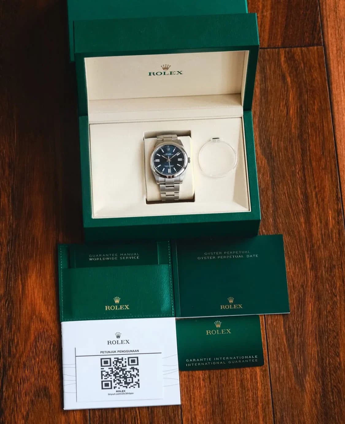 Thumb Oyster Perpetual 41 Stainless Steel / Blue