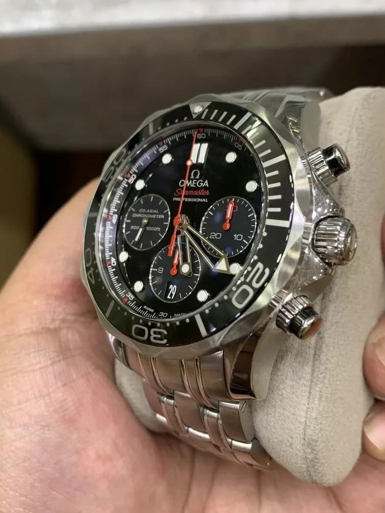 Thumb Seamaster Diver 300M Co-Axial 44 Chronograph Stainless Steel / Black / Bracelet