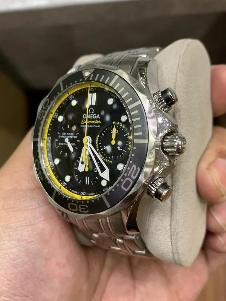 Thumb Seamaster Diver 300M Co-Axial 44 Regatta Chronograph Stainless Steel / Black / Bracelet