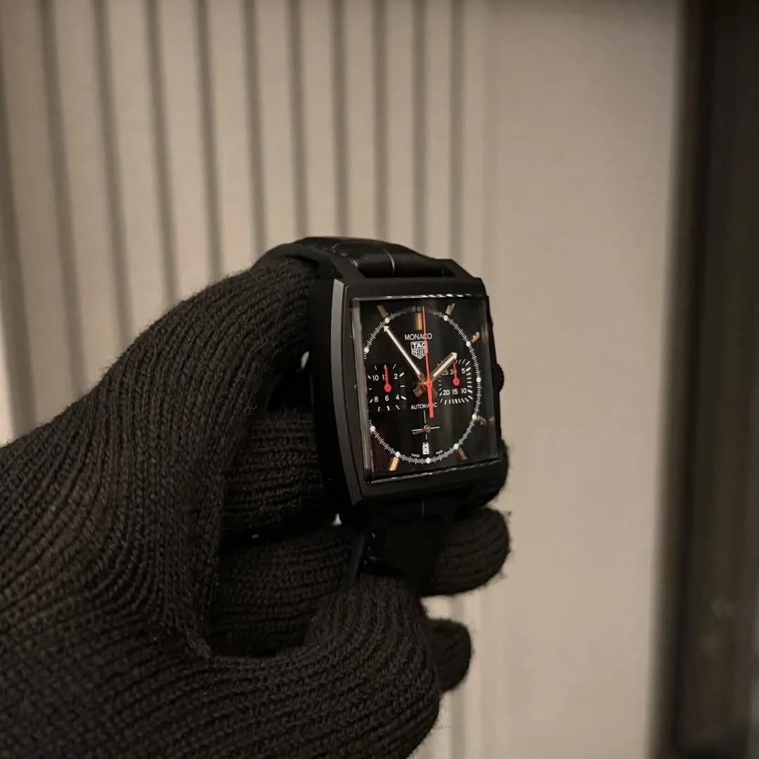 Thumb Monaco Calibre Heuer 02 Titanium DLC / Black