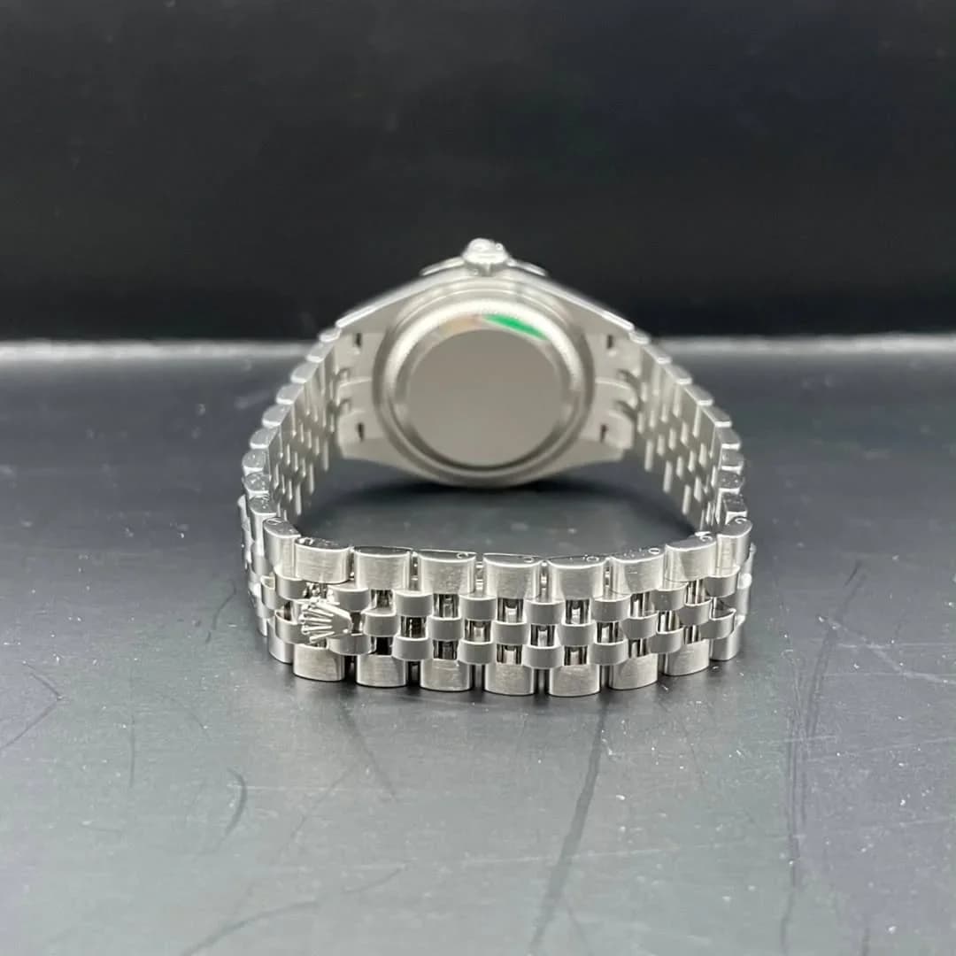 Thumb Lady-Datejust 28 Stainless Steel Fluted / Grey / Jubilee