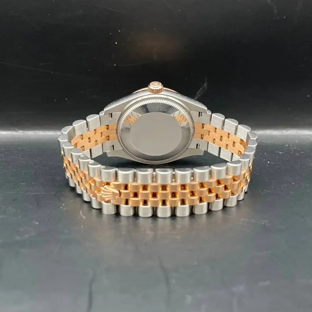 Thumb Datejust 31 Stainless Steel / Rose Gold / Fluted / Chocolate - Diamond / Jubilee