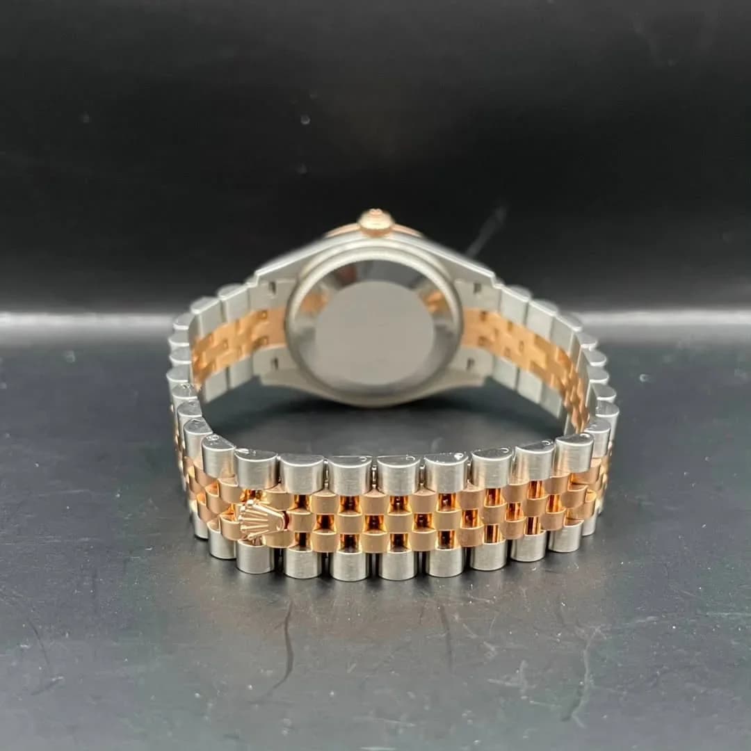 Thumb Datejust 31 Stainless Steel / Rose Gold / Fluted / Chocolate - Diamond / Jubilee