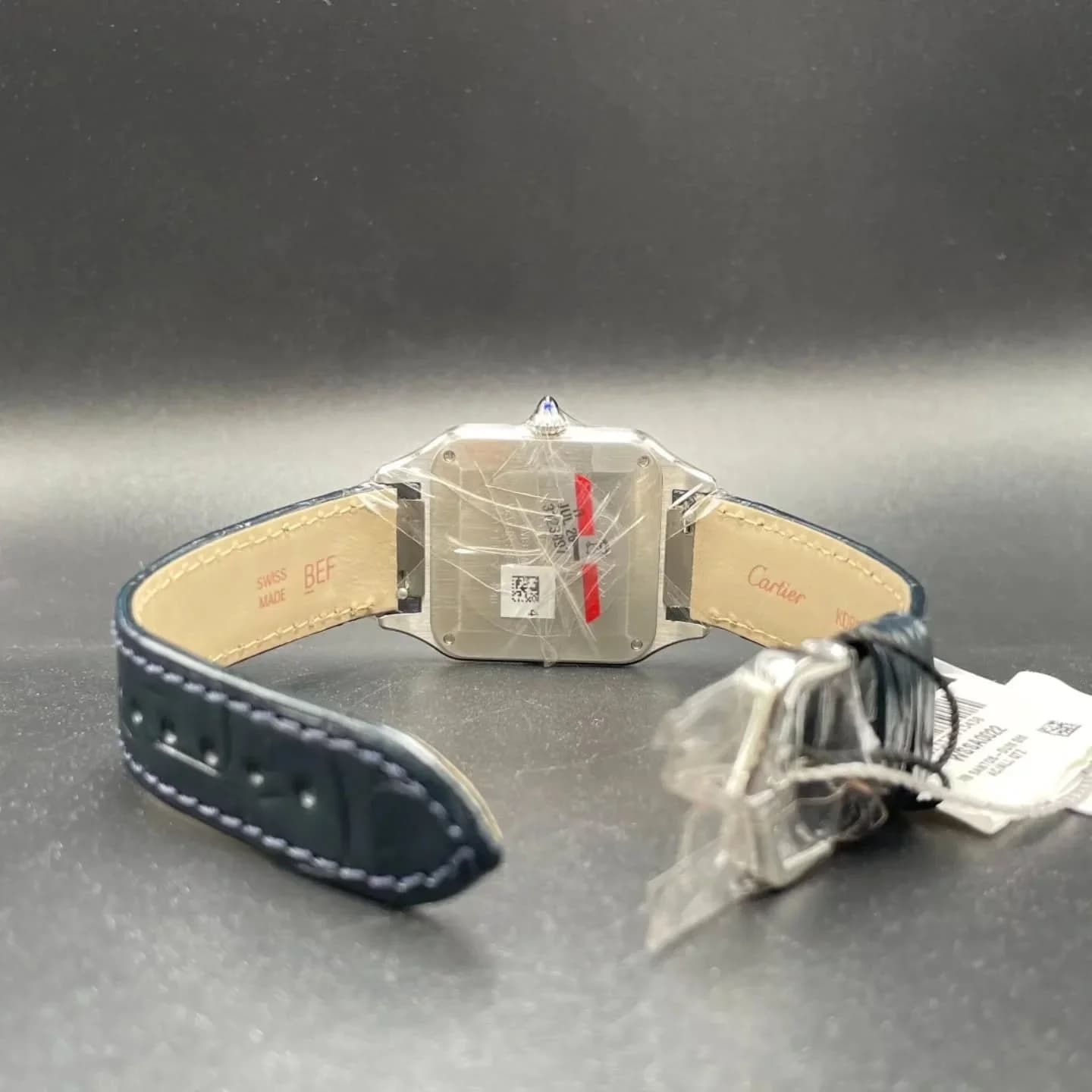 Thumb Santos Dumont Large / Blue Alligator Strap