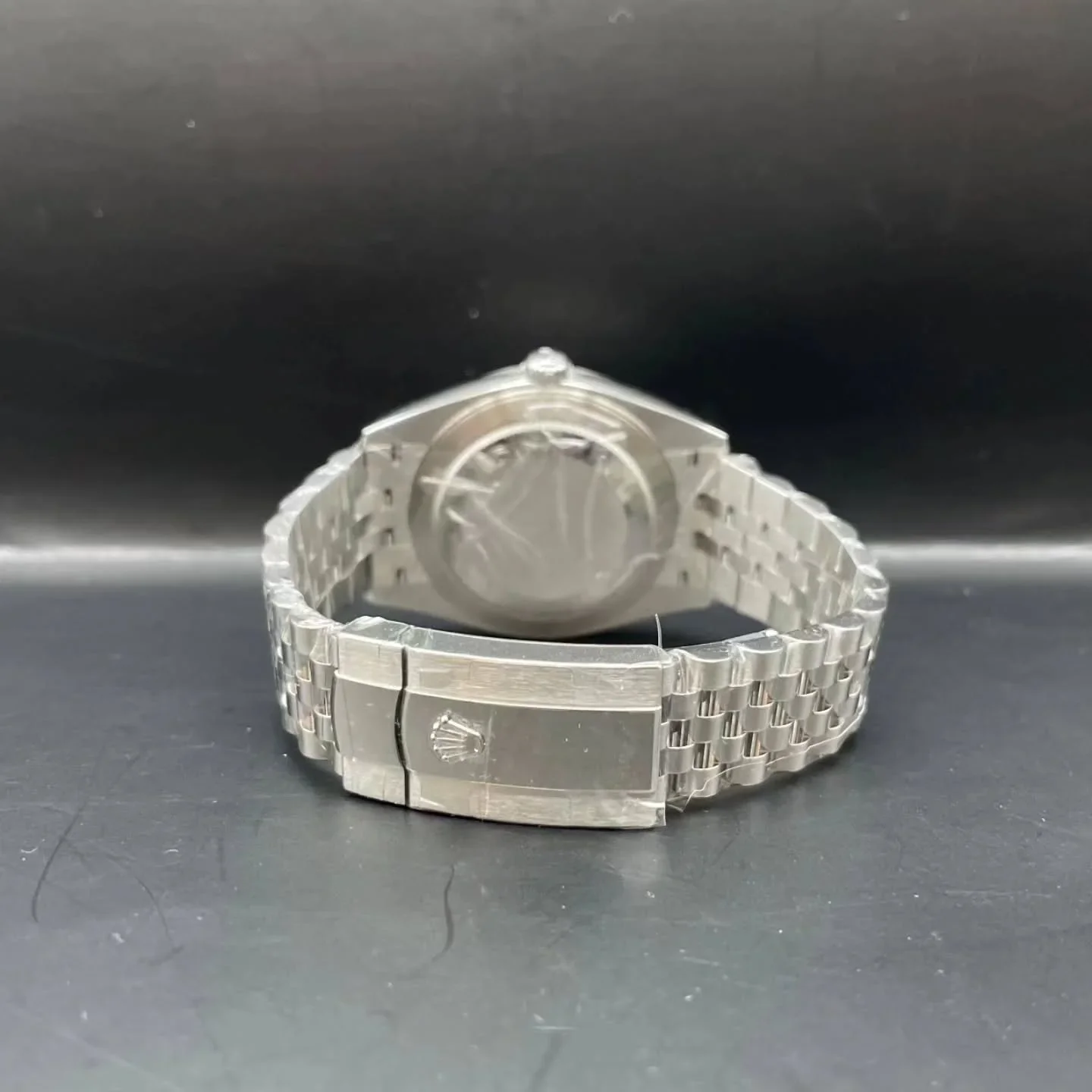Thumb Datejust 41 Stainless Steel Fluted / Jubilee / Dark Rhodium