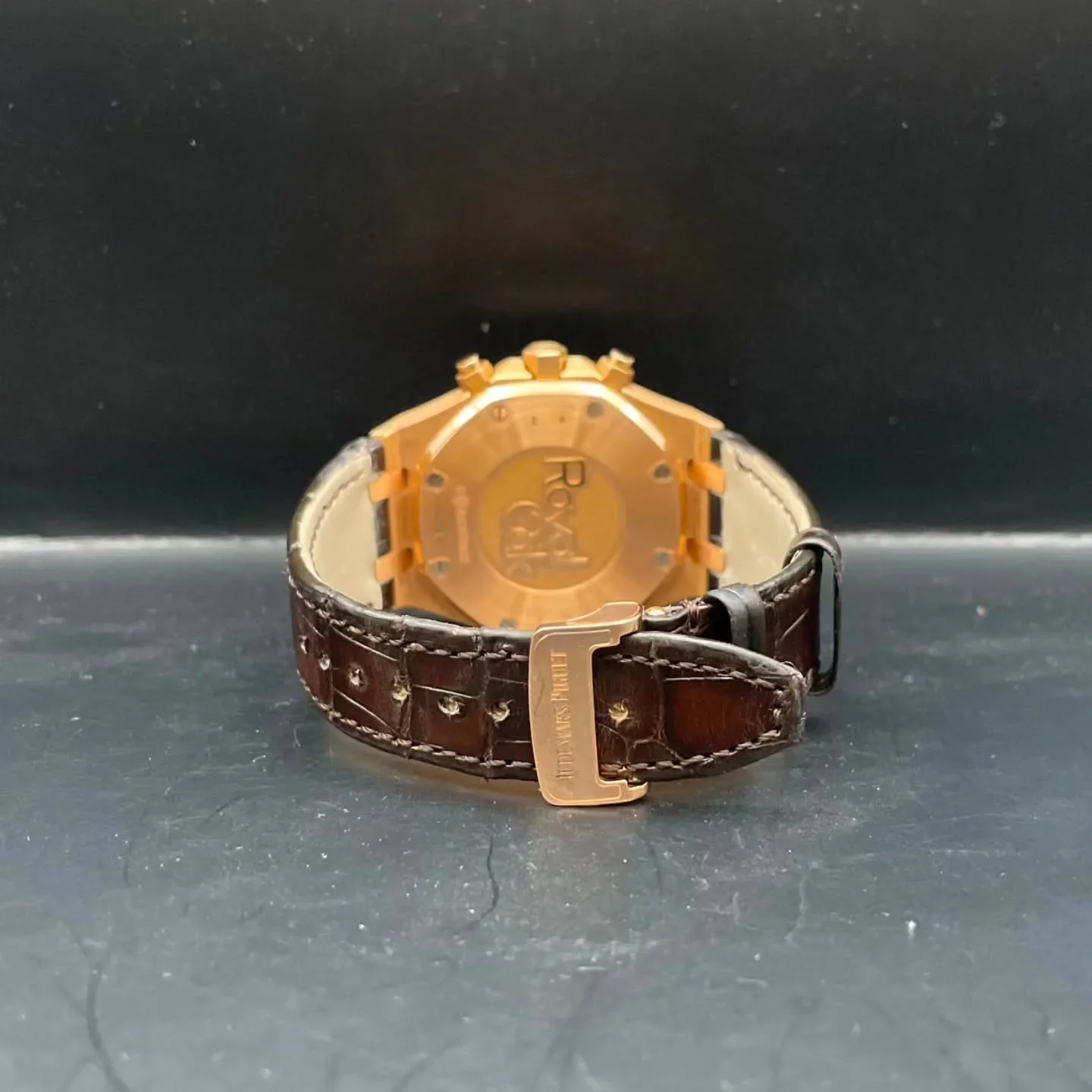 Thumb Royal Oak Chronograph 41 Pink Gold / Brown / Alligator