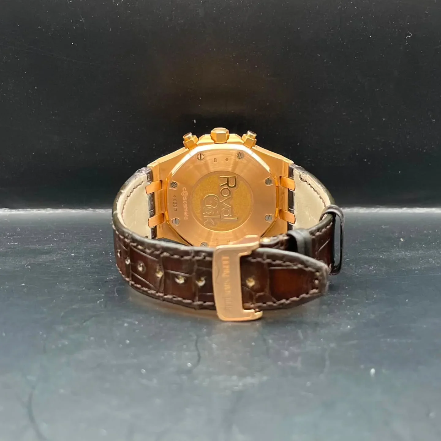 Thumb Royal Oak Chronograph 41 Pink Gold / Brown / Alligator