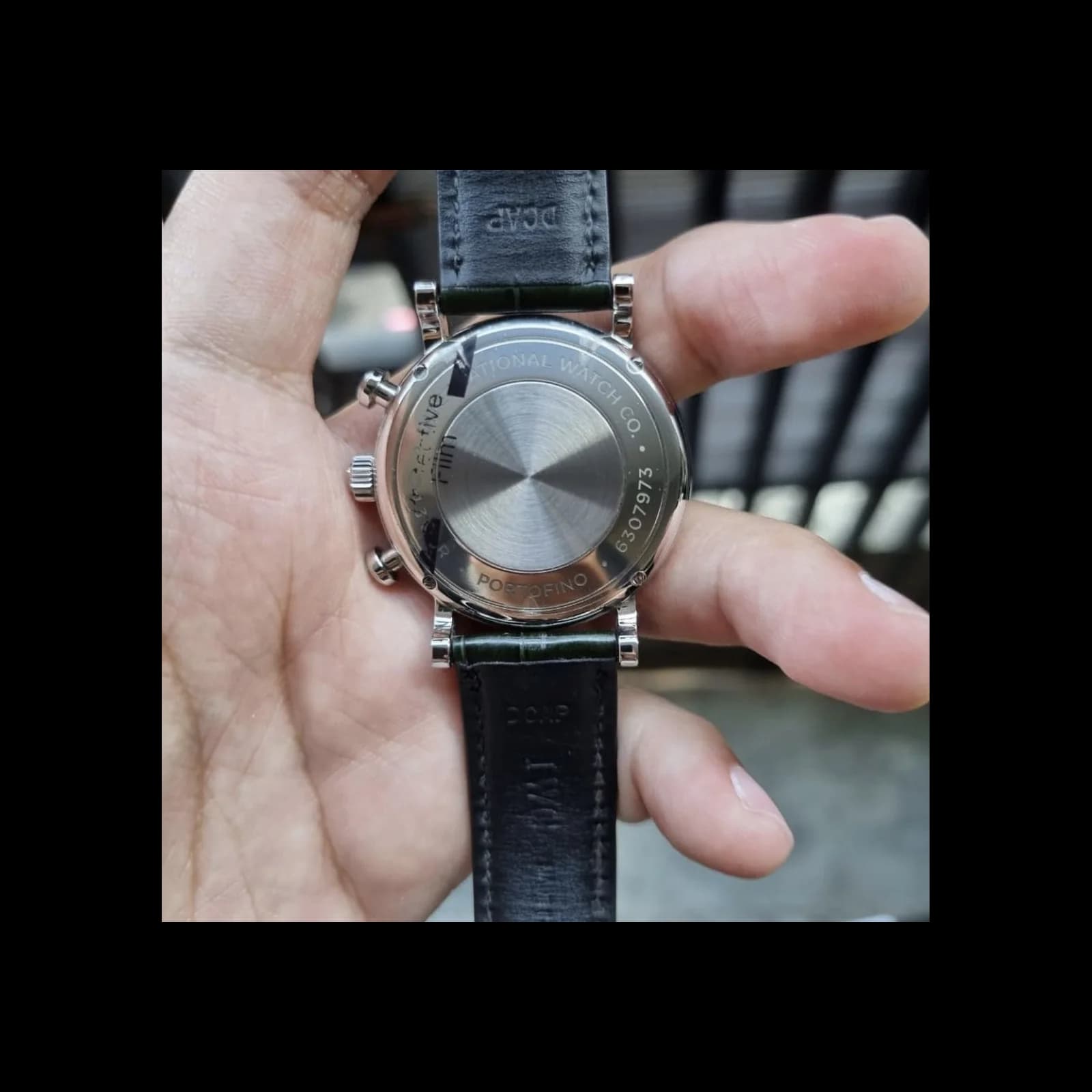 Thumb Portofino Chronograph 39 Stainless Steel / Green