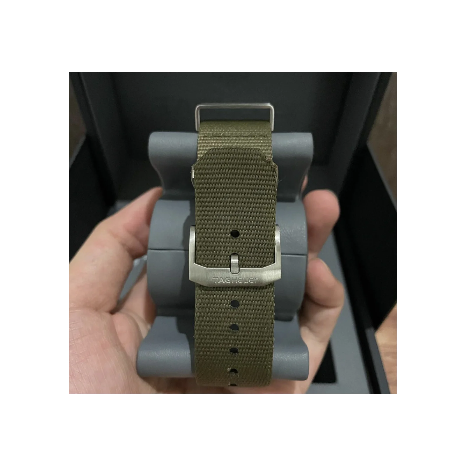 Thumb Aquaracer 300M Quartz 43 Stainless Steel / Green / Military / Strap
