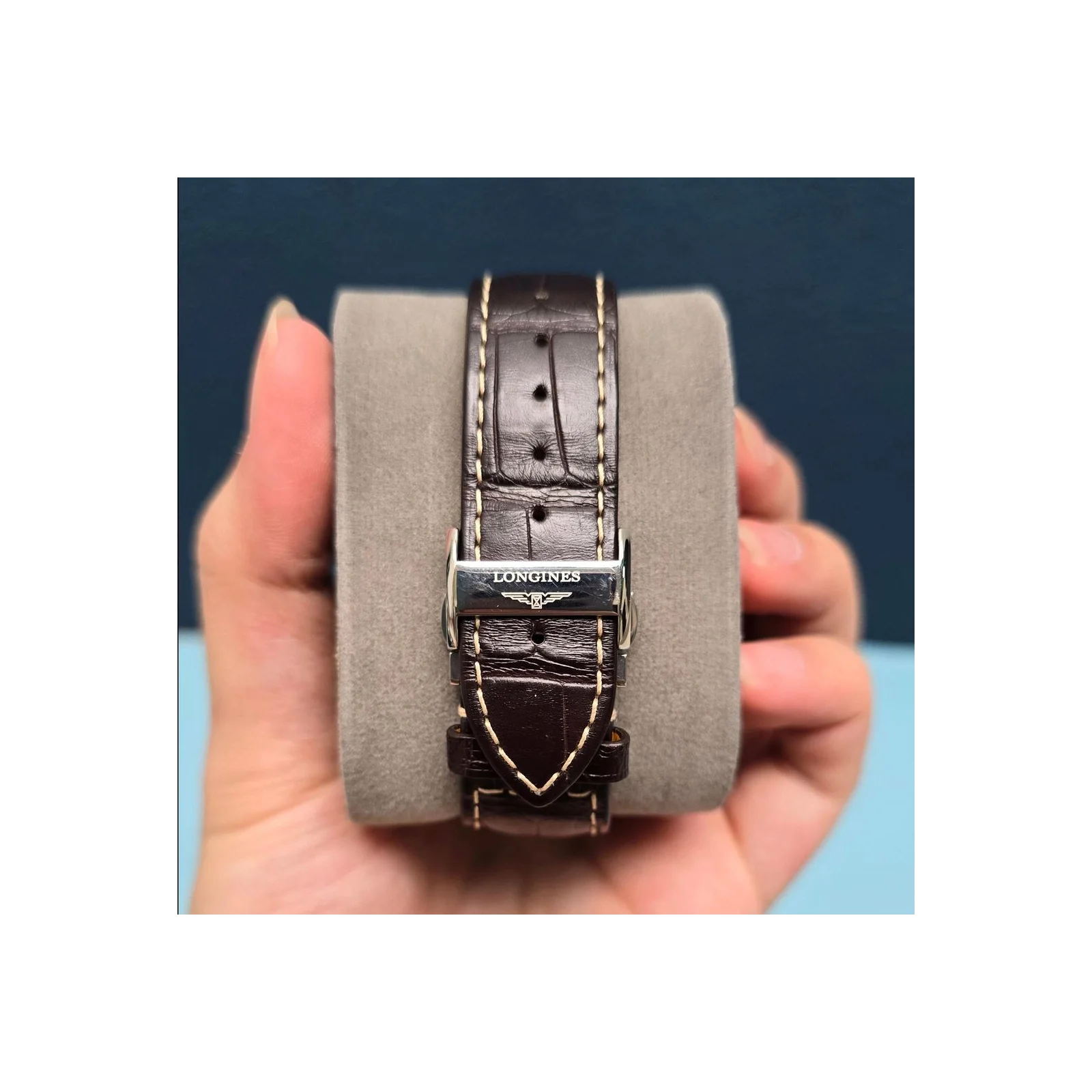 Thumb Master Collection 40 Chronograph Calendar Stainless Steel / Silver / Alligator