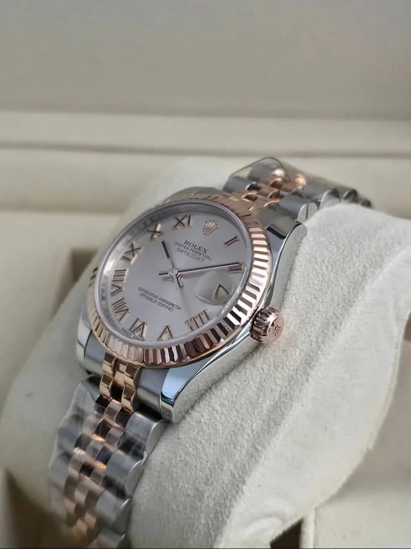 Thumb Datejust 31 Rolesor Everose Fluted / Jubilee / Pink Roman