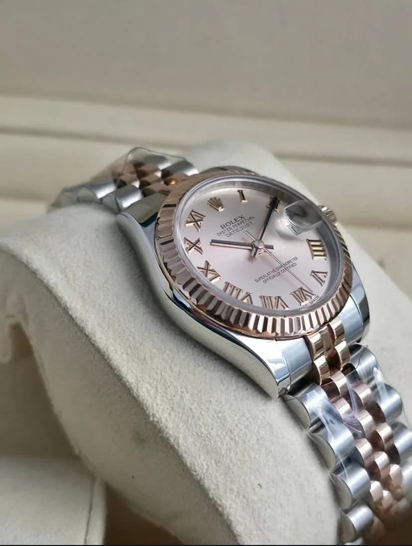 Thumb Datejust 31 Rolesor Everose Fluted / Jubilee / Pink Roman