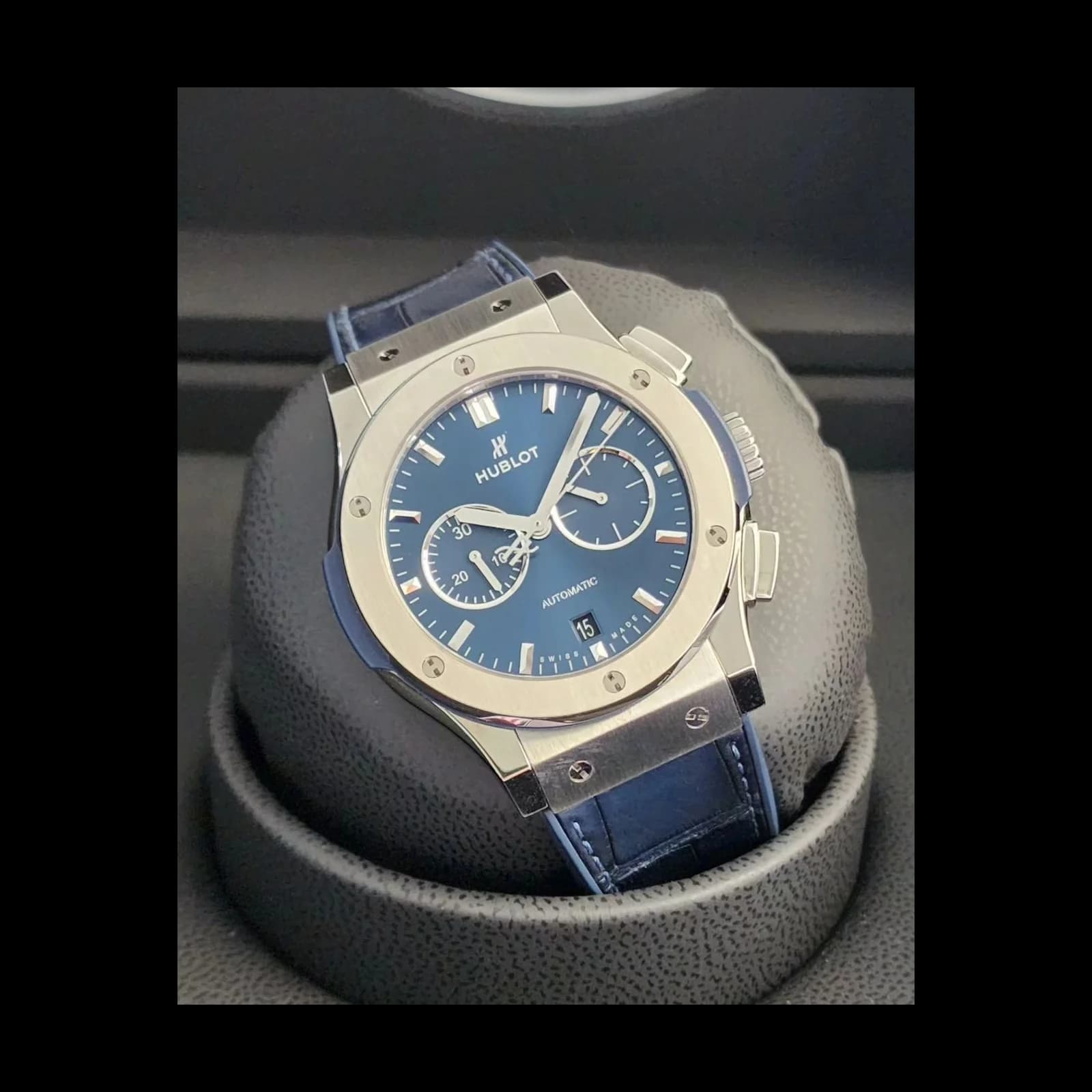 Thumb Classic Fusion 42 Chronograph Titanium / Blue / Rubber