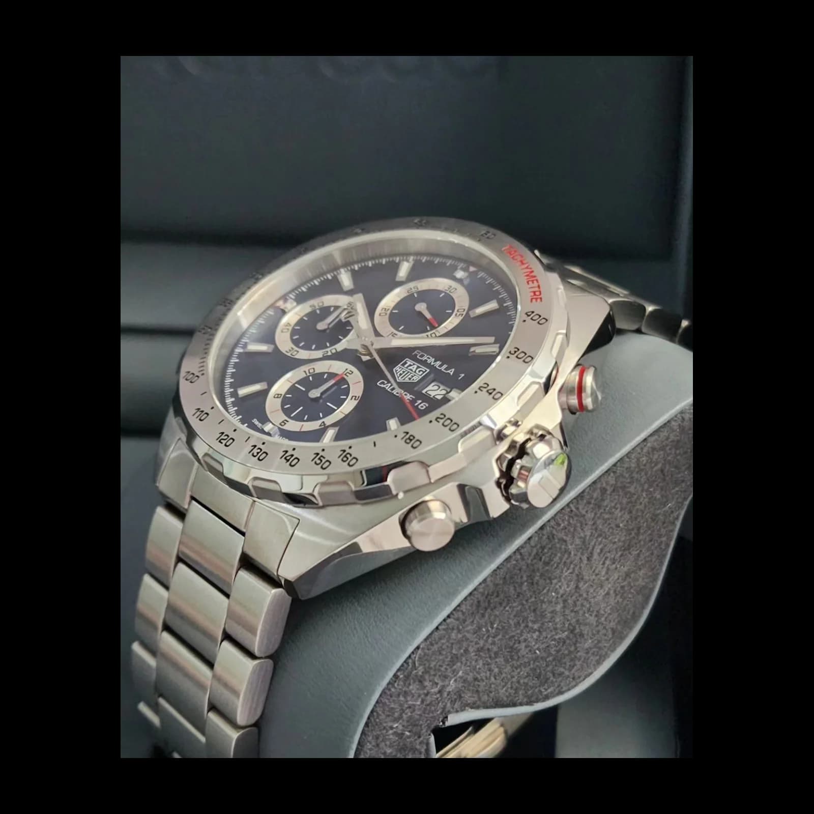 Thumb Formula 1 Automatic Chronograph 44 / Blue / Stainless Steel