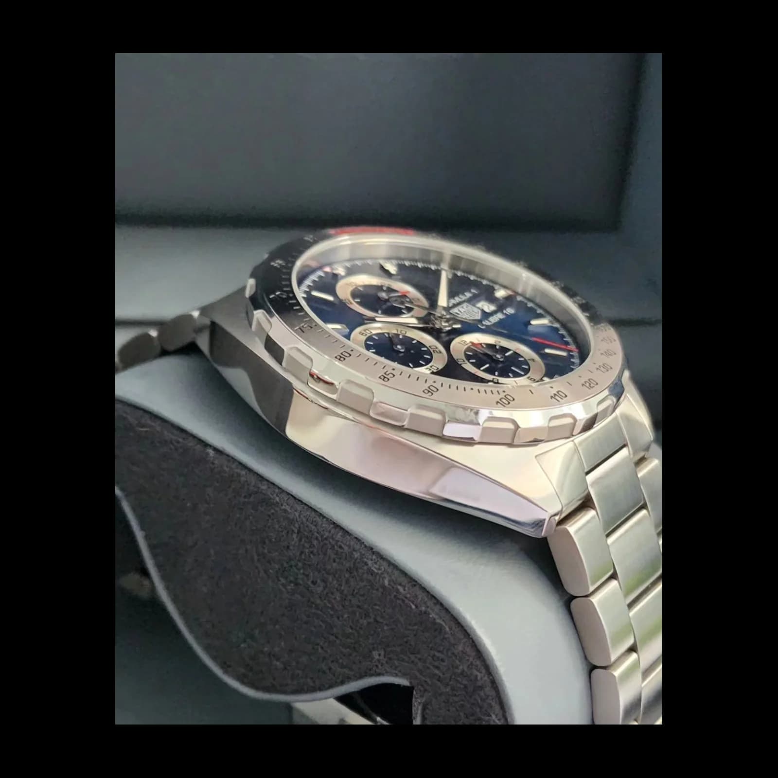 Thumb Formula 1 Automatic Chronograph 44 / Blue / Stainless Steel
