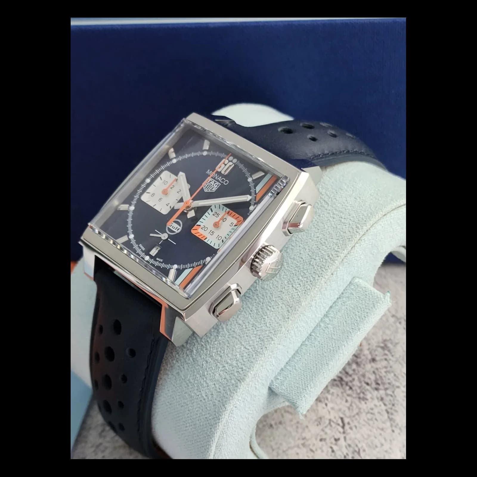 Thumb Monaco Calibre Heuer 02 Stainless Steel / Gulf