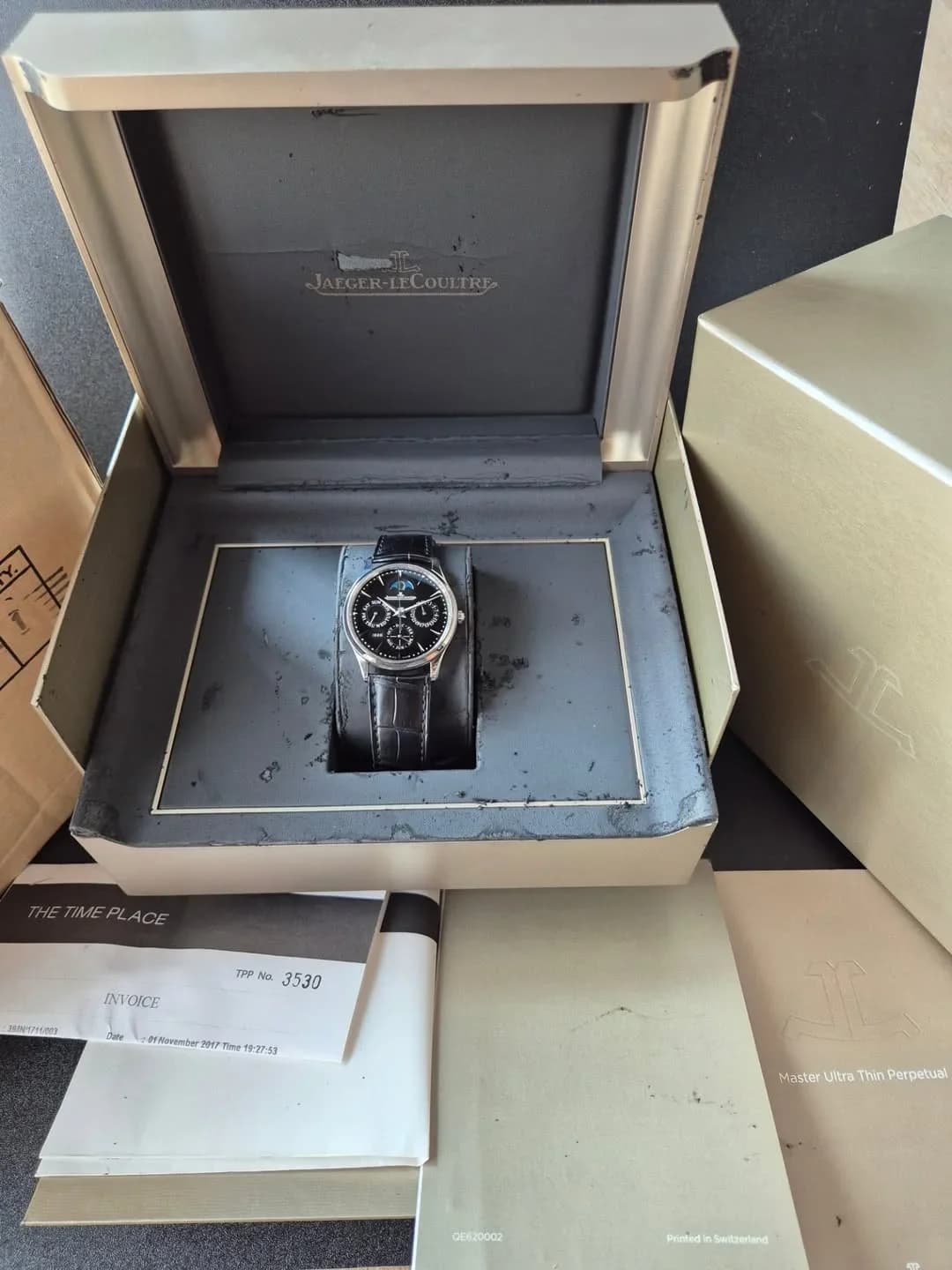 Thumb Master Ultra Thin Perpetual Stainless Steel / Black / Alligator